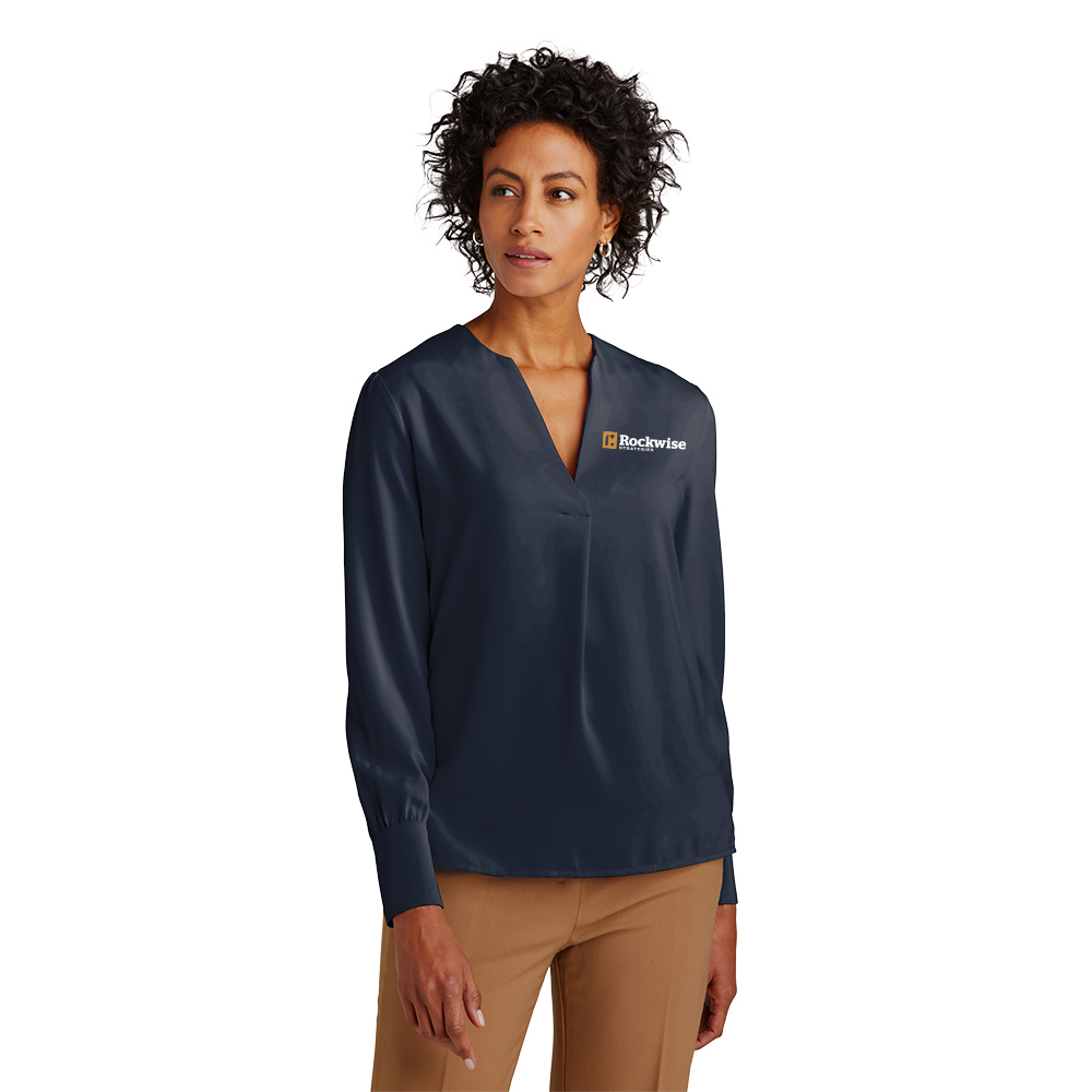 Brooks Brothers® Women’s Open-Neck Satin Blouse
