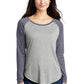 Sport-Tek ® Ladies PosiCharge ® Long Sleeve Tri-Blend Wicking Scoop Neck Raglan Tee